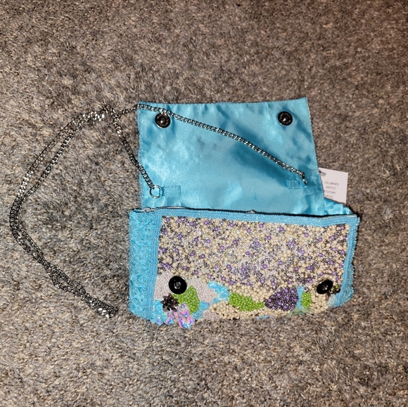 NWT Hand beaded clutch/crossbody bag - Picture 5 of 8